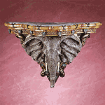 Wildlife Collectibles - Elephant Head Shelf 33678