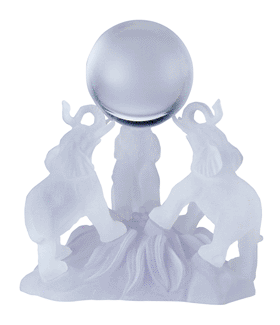 Wildlife Collectibles - Frosted Glass Elephants Figure 30350