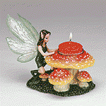 Fantasy Collectibles - Fairy and Mushroom Candle Holder 34588