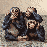 Wildlife Collectibles - Monkey See No Evil, Hear No Evil, Speak No Evil 34513