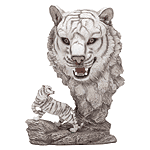 Wildlife Collectibles - White Tiger Sculpture 31404