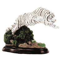 Wildlife Collectibles - Pouncing White Tiger Figure xxxxx