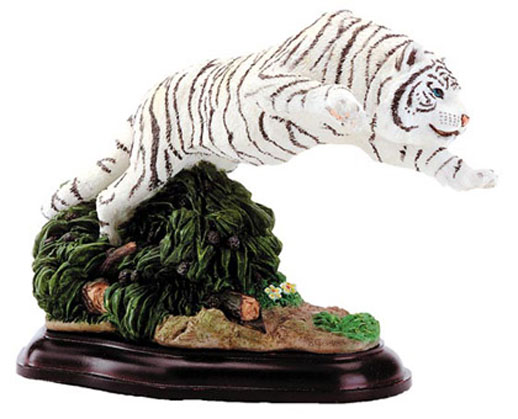 Wildlife Collectibles - Pouncing White Tiger Figure xxxxx