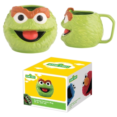 Sesame Street - Oscar the Grouch Sculpted Ceramic Mug