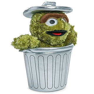 Sesame Street Collectibles - Oscar the Grouch in Trash Can Large 13 inch Plush by Kidrobot
