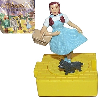 Wizard of Oz Collectibles - Dorothy and Toto Rolling Yellow Brick Road Figure - Blockbuster Video 1997