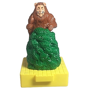 Wizard of Oz Collectibles - Cowardly Lion Rolling Yellow Brick Road Figure - Blockbuster Video 1997