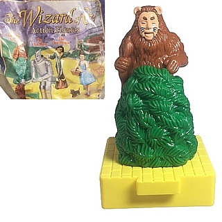 Wizard of Oz Collectibles - Cowardly Lion Rolling Yellow Brick Road Figure - Blockbuster Video 1997
