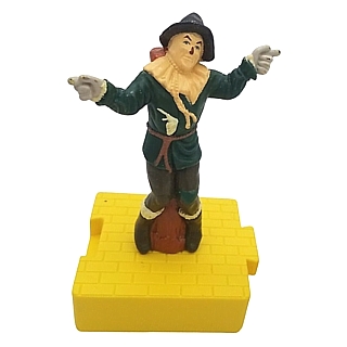 Wizard of Oz Collectibles - Scarecrow Rolling Yellow Brick Road Figure - Blockbuster Video 1997