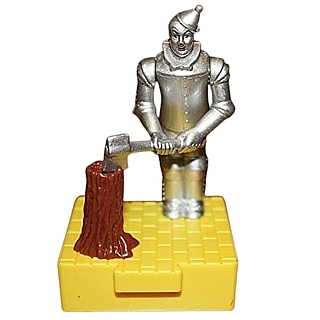 Wizard of Oz Collectibles - Tin Man Rolling Yellow Brick Road Figure - Blockbuster Video 1997