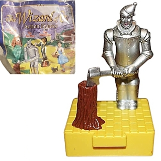 Wizard of Oz Collectibles - Tin Man Rolling Yellow Brick Road Figure - Blockbuster Video 1997