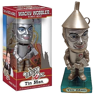 Wizard of Oz Collectibles - Tin Man Rare Chase Metallic Emerald Green Base Wacky Wobbler Bobblehead Doll by Funko