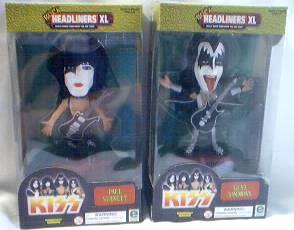 Rock and Roll Collectibles - Kiss Paul Stanley Gene Simmons Headliners XL Figures