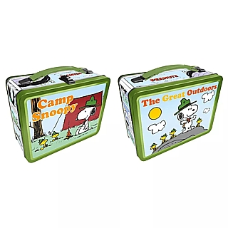 Snoopy and Peanuts Collectibles - Camp Snoopy The Great Outdoors Metal Tote Lunchbox Fun Box