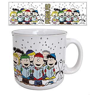 Peanuts Christmas Caroling 20 Oz. Ceramic Camper Mug