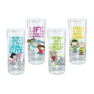 Snoopy and Peanuts Collectibles - Peanuts 10 ounce Glasses Set by Vandor
