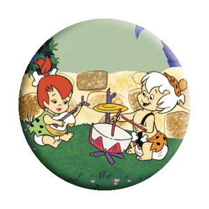 Flintstones Collectibles - Pebbles and Bamm! Bamm!Band Pinback Button
