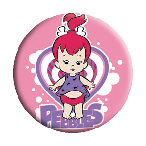 Flintstones Collectibles - Pebbles Heart Pinback Button