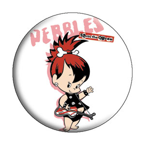 Flintstones Collectibles - Pebbles Rocks Pinback Button