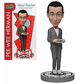 1980's Television and Movie Collectibles - Pee-Wee Herman Bobblhead Head Knockers by NECA
