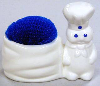 Pillsbury Collectibles - Poppin' Fresh Doughboy Ceramic Salt & Pepper Shakers Set S&P
