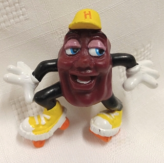 California Raisin PVC Figures - Hardees Rollin' Rollo with Roller Skates