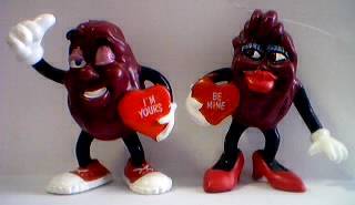 California Raisin PVC Valentine Figures