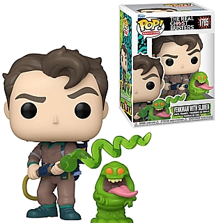 1980's Cartoon Collectibles - The REAL Ghostbusters Venkman with Slimer POP! Animation Vinyl Figure 1785 by Funko