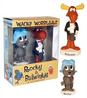 Rocky & Bullwinkle Collectibles - Rocky & Bullwinkle Bobble Head Nodder Bobber Dolls