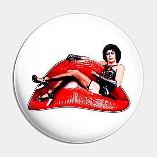 Horror Movie Collectibles - The Rocky Horror Picture Show Frank-N-Furter and Lips Metal Pinback Button