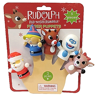 Christmas Movie Collectibles - Rudolph the Red-Nosed Reindeer Finger Puppets - Rudolph, Clarice, Santa, Bumble and Hermey