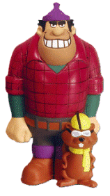 Hanna Barbera Collectibles - Wacky Races Rufus Ruffcutt and Sawtooth Vinyl Figure Buzzwagon