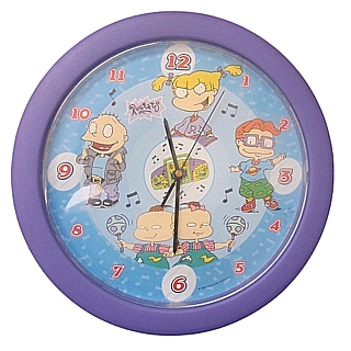 Nickelodeon Cartoon Television Character Collectibles - Rugrats Talking Wall Clock