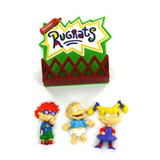 Nickelodeon Cartoon Television Character Collectibles - Rugrats - Angelica, Tommy, Chuckie Magnets Set