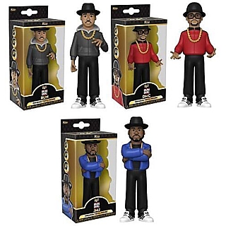 Rap Music Collectibles - Run DMC Hip Hop  5 inch Gold Vinyl Figures Set of 3