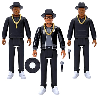 Rap Music Collectibles - Run DMC Hip Hop ReAction Plastic Figures Set of 3