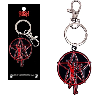 Rock and Roll Collectibles - Rush Starman Enameled Metal Keychain Keyring