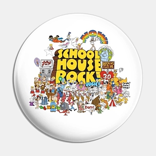 Saturday Morning Cartoons Collectibles - School House Rock! Pinback Button