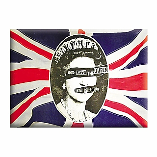 Punk Rock Music Collectibles - Sex Pistols God Save the Queen Large Metal Magnet
