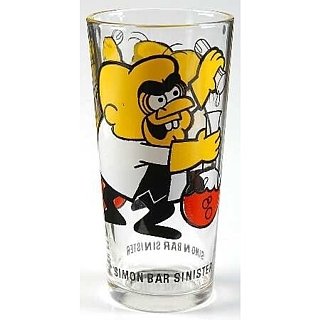 Vintage Cartoon Collectibles - Simon Barsinister Pepsi Glass