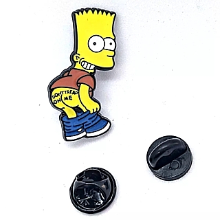The Simpsons Bart Don't Tread on Me Enamel Pin / Tie Tack