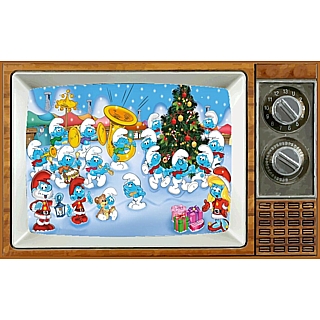 Smurf Collectibles - Smurf Christmas Metal TV Magnet