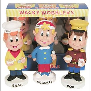 Kellogg's Collectibles - Rice Krispies Snap Crackle and Pop Bobble Head Nodder Dolls