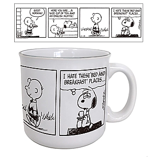 Peanuts Charlie Brown and Snoopy Bed and Breakfast 20 Oz. Ceramic Camper Mug