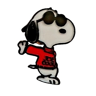 Snoopy and Peanuts Collectibles - Snoopy as Joe Cool Enamel Lapel Pin / Tie Tack