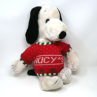 Peanuts SNoopy 18 inch Plush with Macy's Christmas Holiday Sweater