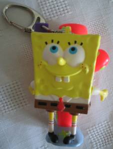 Cartoon Television Character Collectibles - Sponge Bob Square Pants Flash Light Key Chain