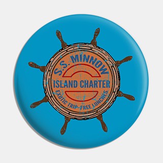 Gilligans Island - S.S. Minnow Island Charter Pinback Button