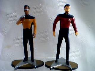 Star Trek Collectibles -The Next Generation Figures Riker and La Forge