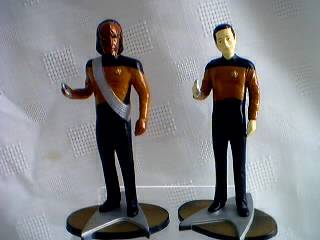 Star Trek Collectibles -The Next Generation Figures Worf and Data